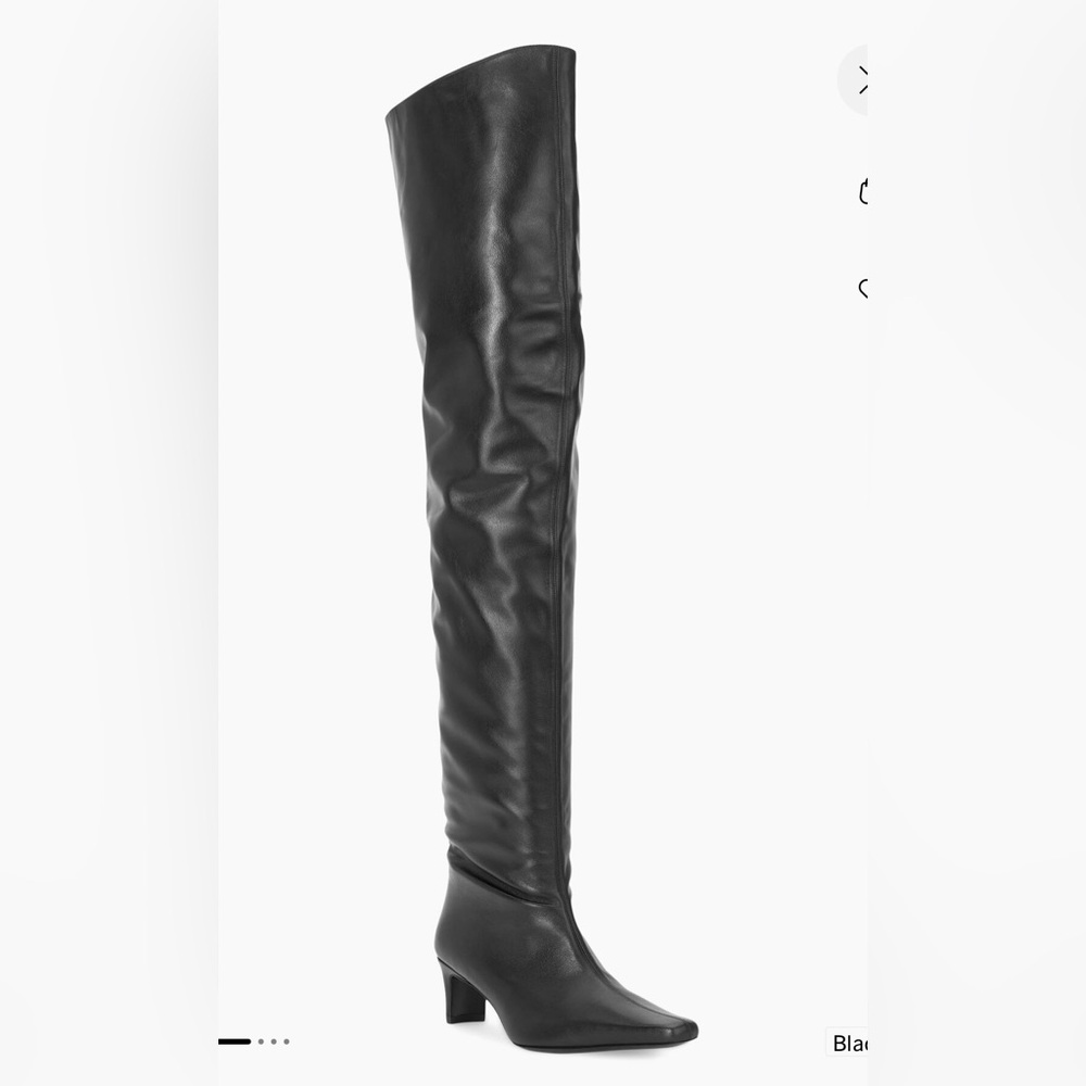 STAUD Wally 55MM Over-the-knee Leather Black Boots sz 37 - *New, no box*